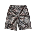 SNAKE-LEATHER CAMO SHORTS